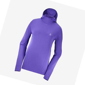 Sudadera Con Capucha Salomon ESSENTIAL SEAMLESS Mujer Morados | MX 2531GSO